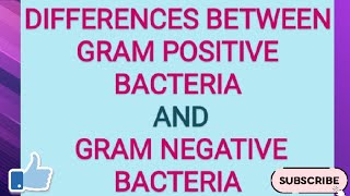 Differences between Gram Positive Bacteria and Gram Negative Bacteria [upl. by Aidualk]