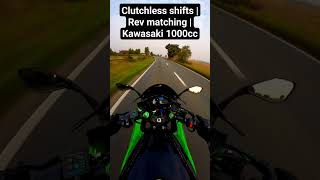 Kawasaki Z1000sxNinja 1000 clutchless shiftsrev matching [upl. by Leaper]