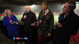 Immense performance when you consider everything that went on last week  OCallaghan on Munster [upl. by Harraf]