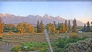 Teton Time Lapse of sunrise viewed from Dornans on August 5 2024 [upl. by Ettennig542]