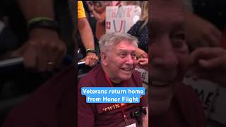 Veterans return home from honor flight [upl. by Anelat]