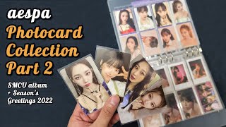 Photocard AESPA Photocard Collection Part 2 SMCU Winter Express amp Seasons Greetings 2022 [upl. by Anuqahs111]