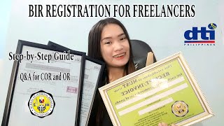 BIR Registration for Freelancers  COR and OR  Cleah Araujo Belloga [upl. by Loydie636]