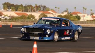 Mike Maier drives the TCI Mustang  Camarillo Airport Autocross [upl. by Hannaoj]