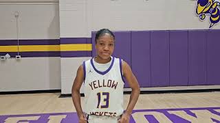 Denham Springs Marlee Johnson talks about the Lady Jackets win over French Settlement on Nov 21 [upl. by Fanning576]