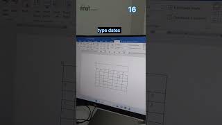 Make calendar in Ms word  seekhocomputer excel computer calendar computerclass shorts [upl. by Norrahc]