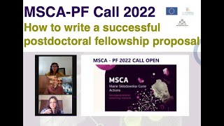 Webinar How to write a successful MSCAPostdoctoral Fellowship proposal  Part 1 [upl. by Routh]