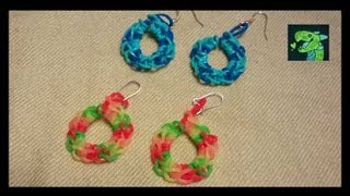 Hula Hoop Earrings Loomigurumi Hook only [upl. by Haidadej]