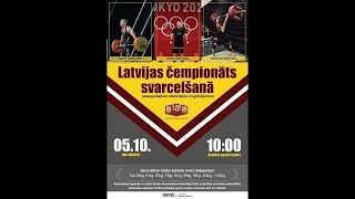 Latvijas čempionāts svarcelšanā pieaugušajiem atsevišķos vingrinājumos [upl. by Ahsitan51]