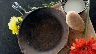 How To Clean A Rusty Cast Iron Skillet [upl. by Akinahc641]