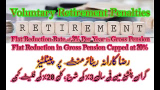 Voluntary Retirement Penalties  Gross Pension Flat Reduction 3 Per Year  Flat Reduction Capped20 [upl. by Leihcar490]