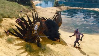 I attacked the Drowners with a Griffin I didnt expect this  The Witcher 3 [upl. by Anetsirhc]