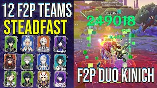 12 F2P Teams Vs Tenebrous Mimesis  Steadfast Level  Day 2 Feast of Pursuit  Genshin impact [upl. by Aihsekal458]