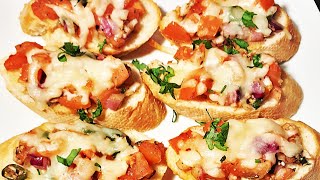 BRUSCHETTA Recipe 10 Minutes Easy Appetizer Italian recipe UK Islington Ep124 [upl. by Buroker]