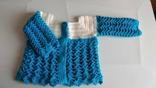 Chambrita a crochet para bebe parte 2 CHOMPA SWEATER SAQUITO ABRIGO JERSEY [upl. by Iona18]