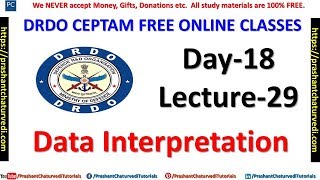 DRDO CLASSES FREE CRASH COURSE DAY18 LECTURE29  DATA INTERPRETATION [upl. by Enerahs]