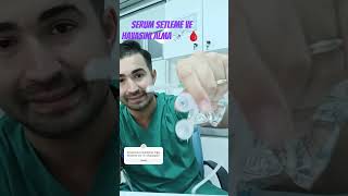 Serum Setleme ve Havasını Alma 🩸💉 hemşirelik sağlık [upl. by Yanahs]