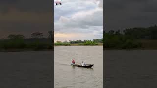 Beautiful view of dinghy boat in Bakkhali river coxsbazarlife coxsbazarnews [upl. by Candace]