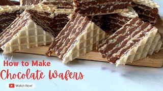 How to Make Chocolate Wafers  No Bake  Oblatne [upl. by Turnbull]