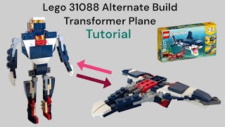 Lego 31088 Alternate Build Transformer Plane Tutorial [upl. by Fernand932]