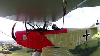 Fokker D7 replica homebuilt test flight Rangiora airfield New Zealand [upl. by Kciderf972]