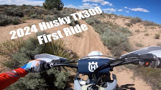 2024 Husqvarna TX 300 First Ride [upl. by Acinomahs]