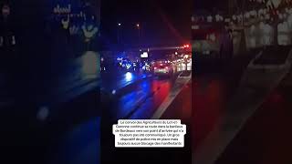 agriculteurs du LotetGaronne continue leurs route dans la banlieue de Bordeaux 🇨🇵🧑‍🌾 agriculteur [upl. by Ynnos]