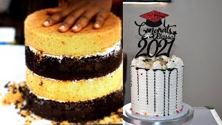 HOW TO BAKE AND DECORATE A CAKE SAME DAY BAKING AND DECORATING [upl. by Jacquenette618]