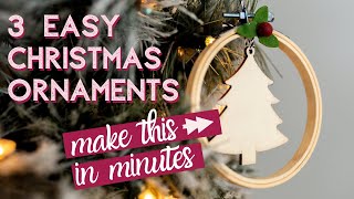 3 Minimalist DIY Christmas Ornaments to DIY This Season [upl. by Odlauso]