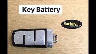 Key Battery VW Passat HOW TO change [upl. by Imoyik]