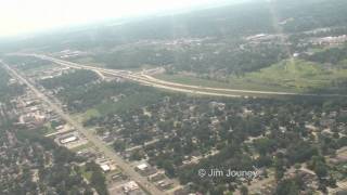 Landing Detroit Metro Airport DTW  GREAT City View [upl. by Bernelle422]