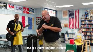 Cafeteria Woman Paper Jam Teacher Band parody americanwaoman funny funnyvideo theguesswho [upl. by Ahsats240]