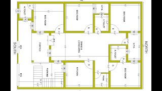 35x50 house plan  35x50 ghar ka neksha  35x50 south face 4 bed room house plan with parking vastu [upl. by Bush]