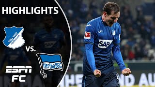 Hoffenheim snaps Hertha Berlins win streak in shutout  Bundesliga Highlights  ESPN FC [upl. by Edyth]