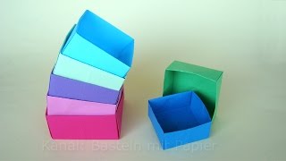 Origami box basteln mit Papier  Schachtel falten  Basteln Ideen  DIY  Geschenkverpackung machen [upl. by Hodge931]