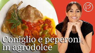 Coniglio con peperoni in agrodolce  Benedetta Parodi Official [upl. by Maillw379]