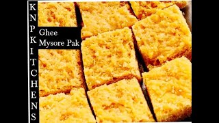 Mysore Pak recipe Ghee mysore pak in TamilEasy Mysore Pak recipe [upl. by Ahsiekrats234]