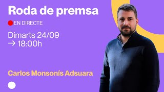 Roda de premsa  Portaveu de Podem Carlos Monsonis Adsuara [upl. by Aerdnek772]