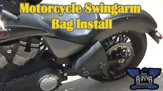 Motorcycle Swingarm Bag Install [upl. by Rabbaj]