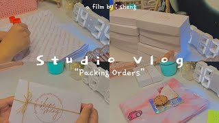 STUDIOVLOG EP 20  packing orders new packaging  sheng ☀️ philippines [upl. by Yttak]