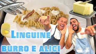 LINGUINE BURRO E ALICI 🐟 con un ospite storico [upl. by Padgett]