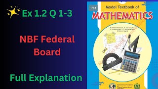 Math 1st Year Ex 12 Q 1 2 amp 3 NBF Federal Board Complex Numbers  Educational Hub [upl. by Lieno792]