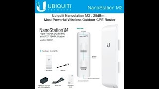 ضبط اعدادات نانوستيشن ام 2 Access point NanoStation M2 ، بوضع الاستقبال station [upl. by Higginson735]