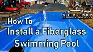 How to install a fiberglass swimming pool [upl. by Asilanna803]