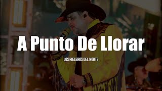 Los Rieleros Del Norte  A Punto De Llorar LETRA [upl. by Dyl]