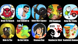 Draw To SmashEvol Skibidi In ToiletStick War Legacy300 BowmenHelp Me Tricky Story [upl. by Nuriel79]