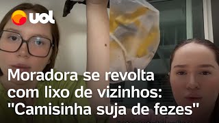 Estudante se revolta com vizinhos por lixo jogado em sua casa em Florianópolis Camisinha e bituca [upl. by Vastha]