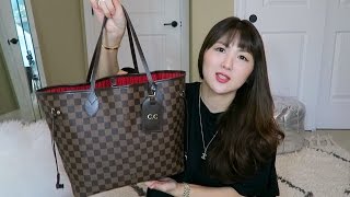 Whats in my bag How i pack Louis vuitton Neverfull MM [upl. by Girardi]