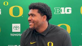 Derrick Harmon  2024 Oregon Football Media Day [upl. by Lanrev]