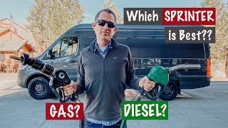 Sprinter Van Gas Engine vs Diesel ⛽  Which is the BEST Sprinter for Your Van Build [upl. by Hally]